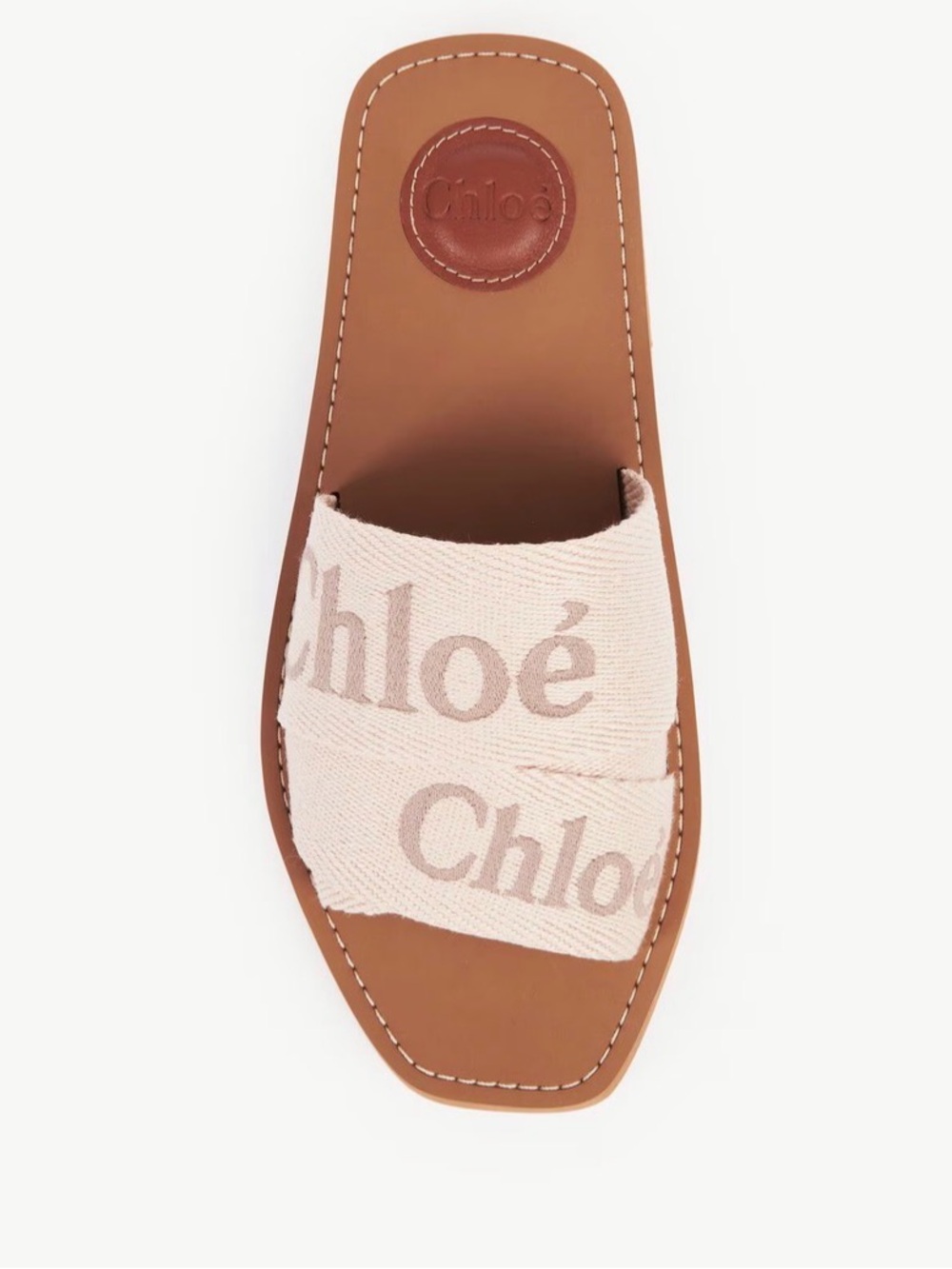 Chloé Woody Linen Mule Sandal NWT - Picture 2 of 3